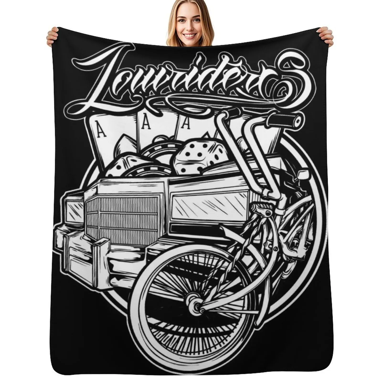LOWRIDERS Throw Blanket Beach Comforter Decoratives Plaid on the sofa Multi-Purpose Furry Blankets