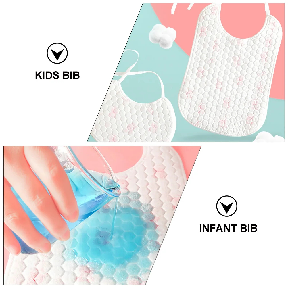 

32 шт. водонепроницаемые детские одноразовые нагрудники для кормления младенцев, портативные нагрудники для обеда для детей, защита от капель, без мытья, 32 упаковки, белые