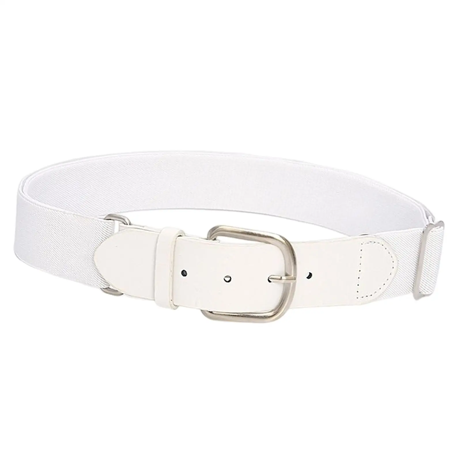 Unisex Elastic Belt with Buckle for Baseball Softball Women Men Adjustable Waistband PU Leather Sports Outdoors Youth Accessory