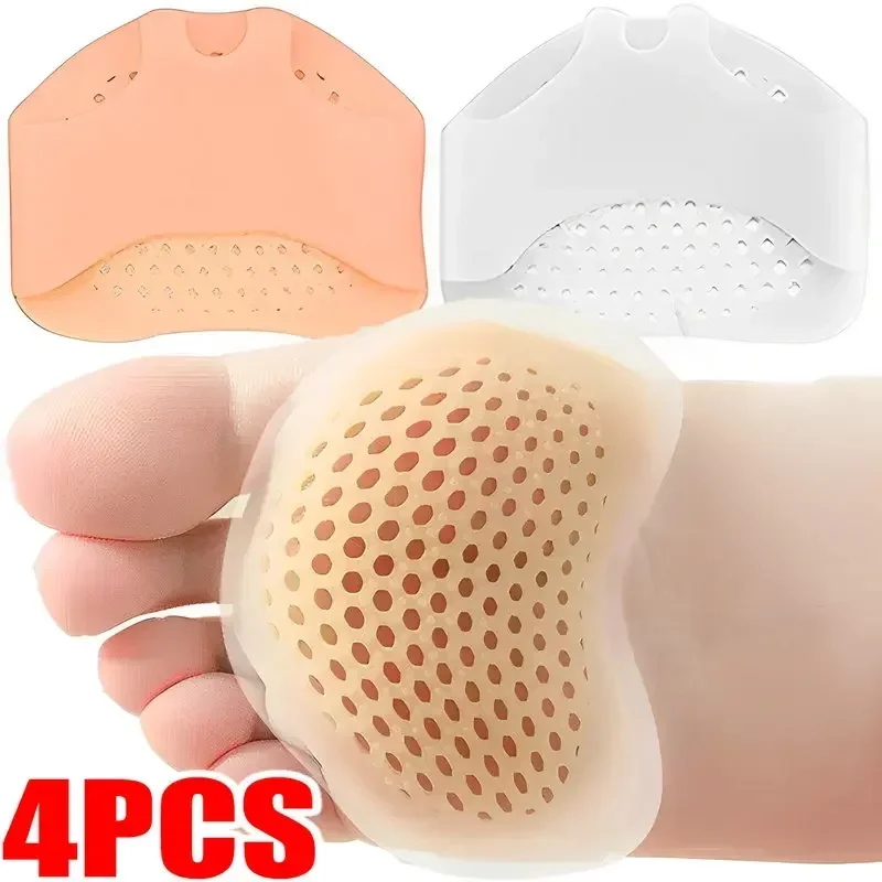 4Pcs Silicone Forefoot Pads Honeycomb Gel Shoe Pad for Women Heels Insoles Foot Pain Relief Inserts Foot Blister Care Cushions