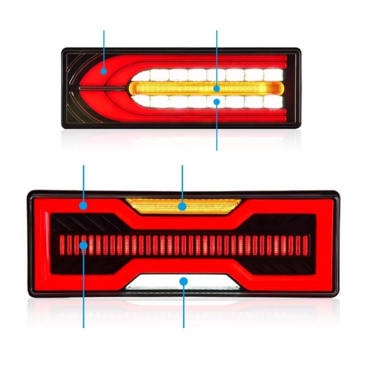 

Автомобильный светодиодный задний фонарь для Toyota Land Cruiser FJ75 1985-2007, модифицированный задний фонарь, стоп-сигнал заднего хода, указатель поворота