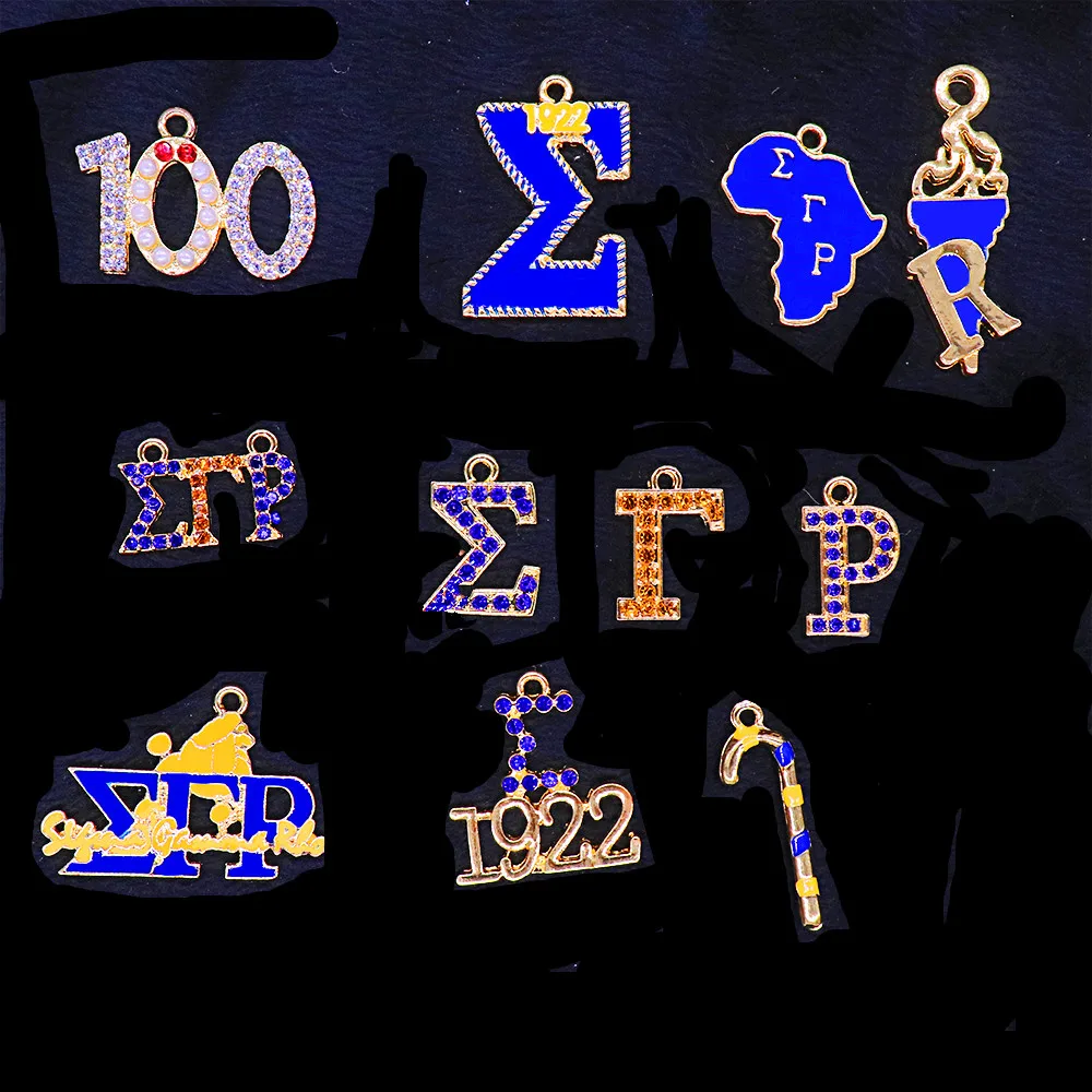 Jewelry Making DIY Sorority Greek Letters EE-YIP Divine Nine Est 1922 Pretty Poodle Quette Sigma Gamma Rho Charm Pendants