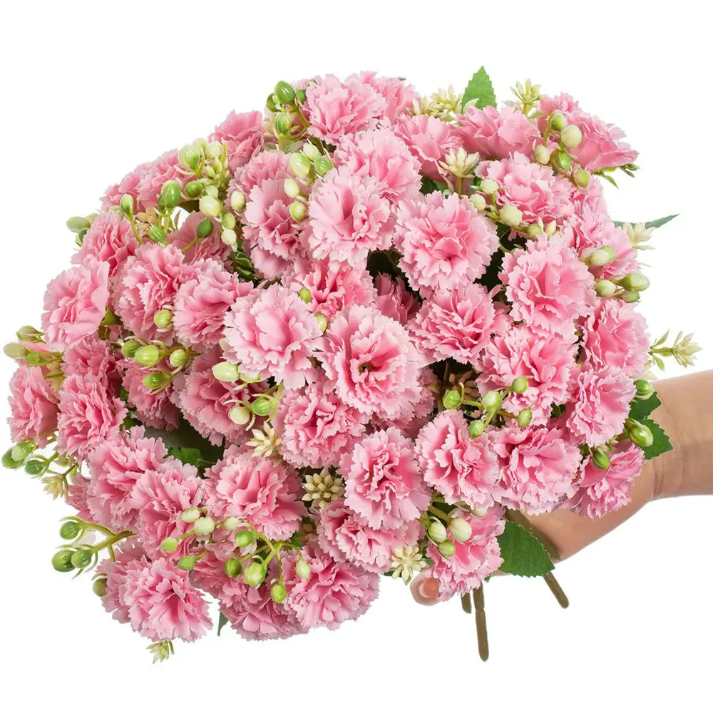 

Artificialflower Silk carnation Outdoor Garden festival Wedding bridal bouquet Home vase table DIY gift box scrapbook Decoration