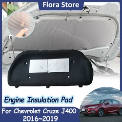 Engine Hood Sound Pad for Chevrolet Cruze J400 D2LC 2016~2019 Holden Astra Sedan Car Heat Insulation Cotton Interior Accessories