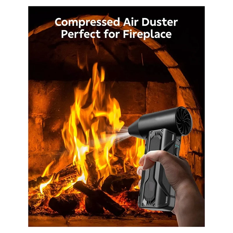 New 160000RPM Car Electric Air Duster Mini Turbo Violent Fan With 3 Speeds Rechargeable Super Jet Dry Blower