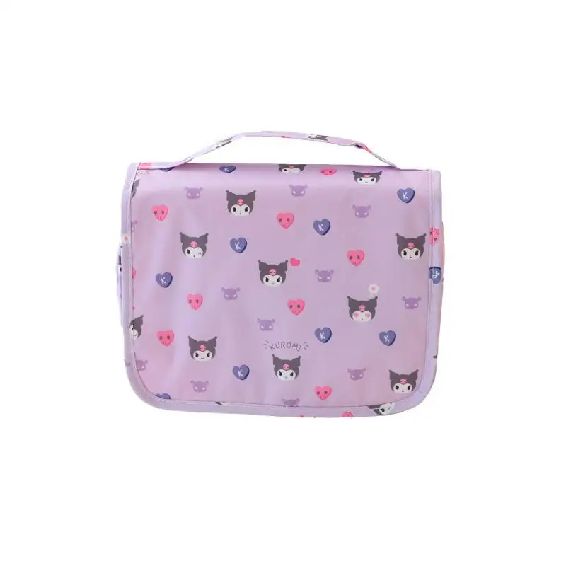 Anime Sanrioed Kawaii Hello Kittys Cinnamoroll My Melody Cartoon Kuromi Hanging Toiletry Bag borsa per cosmetici impermeabile