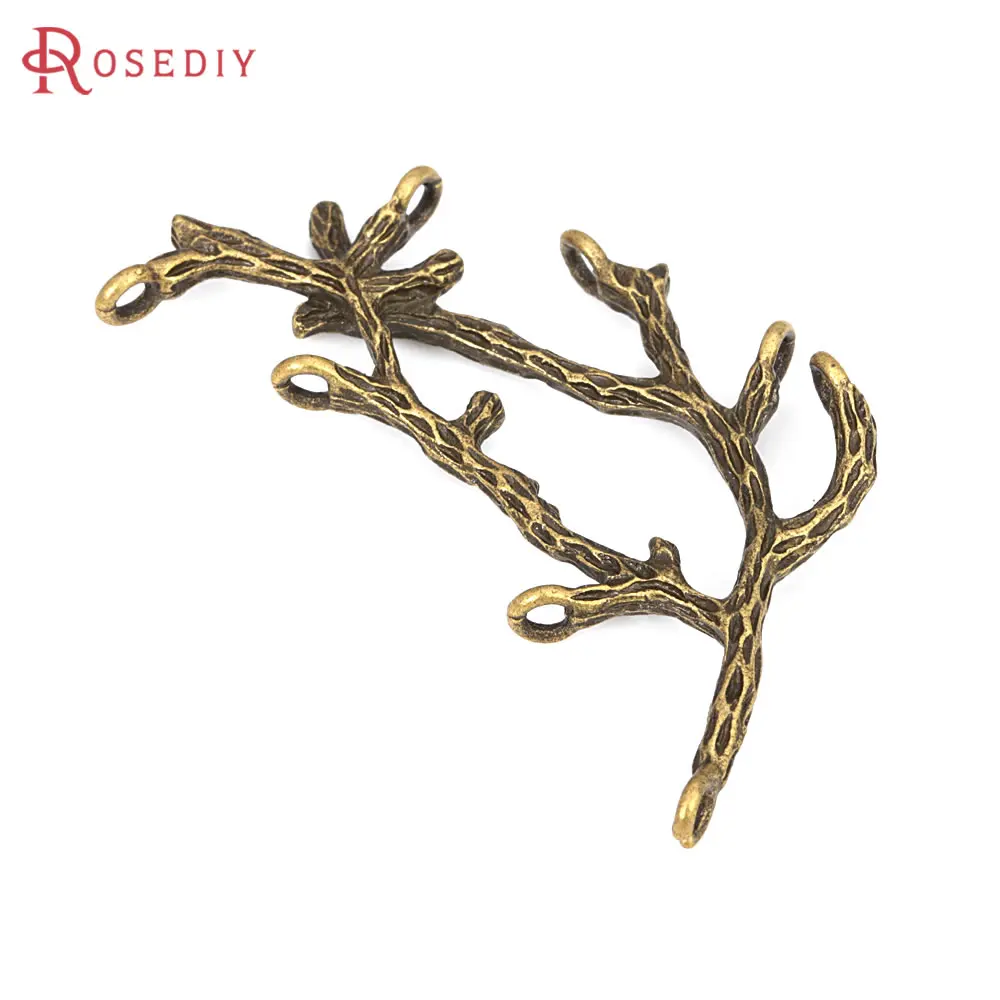 10PCS Gold Color Zinc Alloy Tree Branch Connector Charms High Quality Diy Jewelry Making Necklace Earrings Accessories for Women