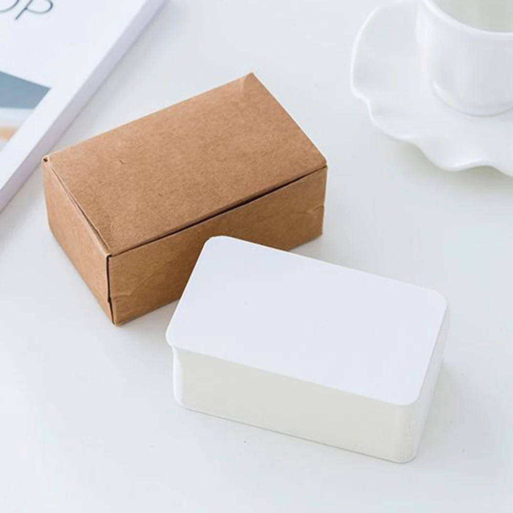 

300pcs Cards Notepad Reminder Notes Index Paper For Office Use Kraft White Black Color Diy Blank