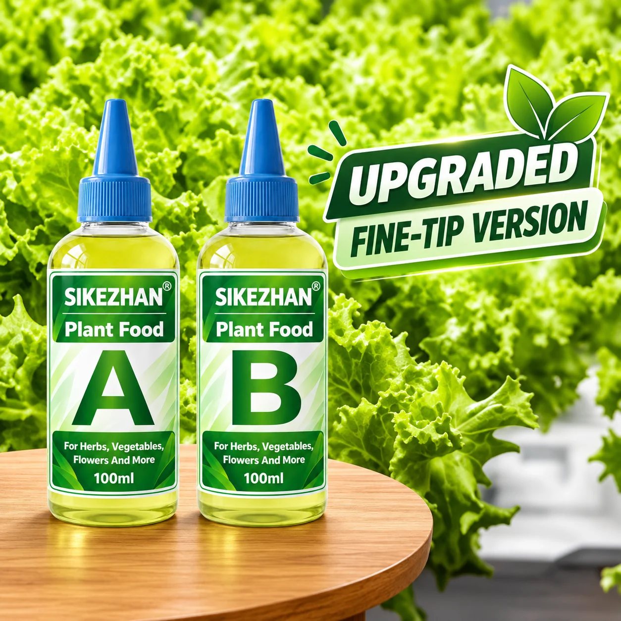 2Pcs 100ml A and B Hydroponic Plant Food Nutrient Solution Liquid Fertilizer Formulafor Vegetables Herbs Flowers Indoor Garden