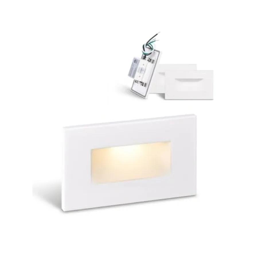 

5CCT 0V LED Step Lights.5W 5%-100% Dimmable Stair Lights Indoor Outdoor Wet Location CRI90 ETL Alumum 150LM Horizontal 2700K/00