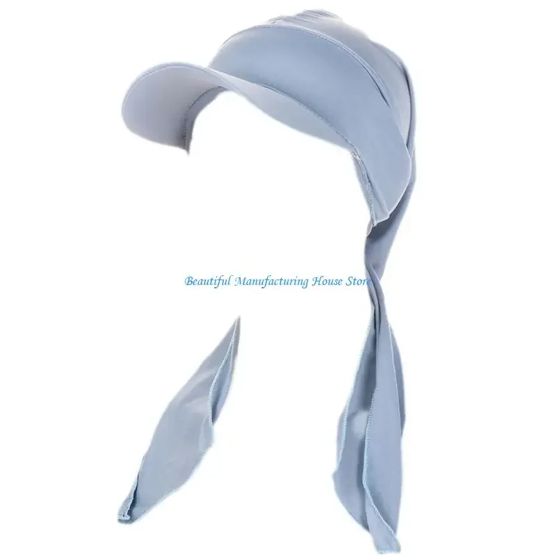 E56A Bonnet Caps Stretch Polyester Head Wraps for Women Soft Fashion Turban Hat