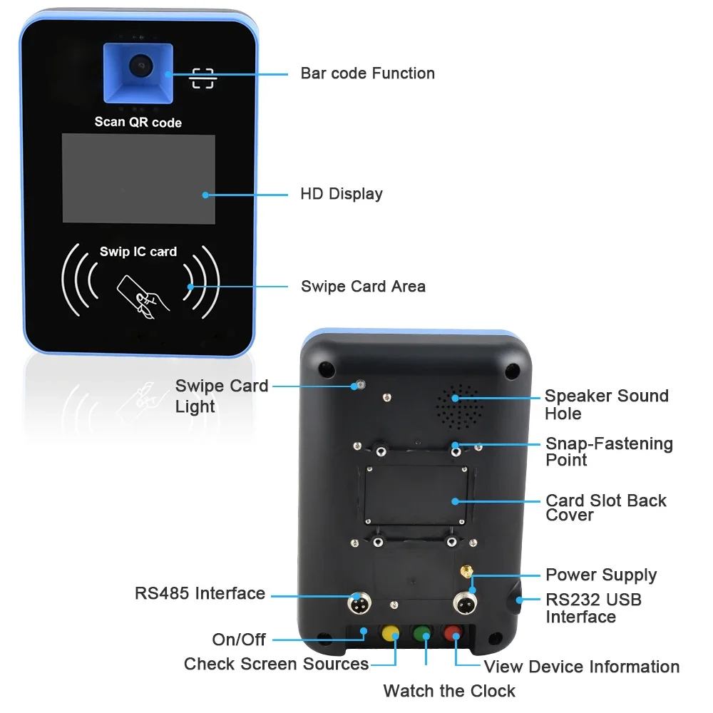 Hot Selling Rakinda RD300 Public Transport NFC Card Reading QR Scanner Bus Validator Automatic Fare Collection System Android 5.