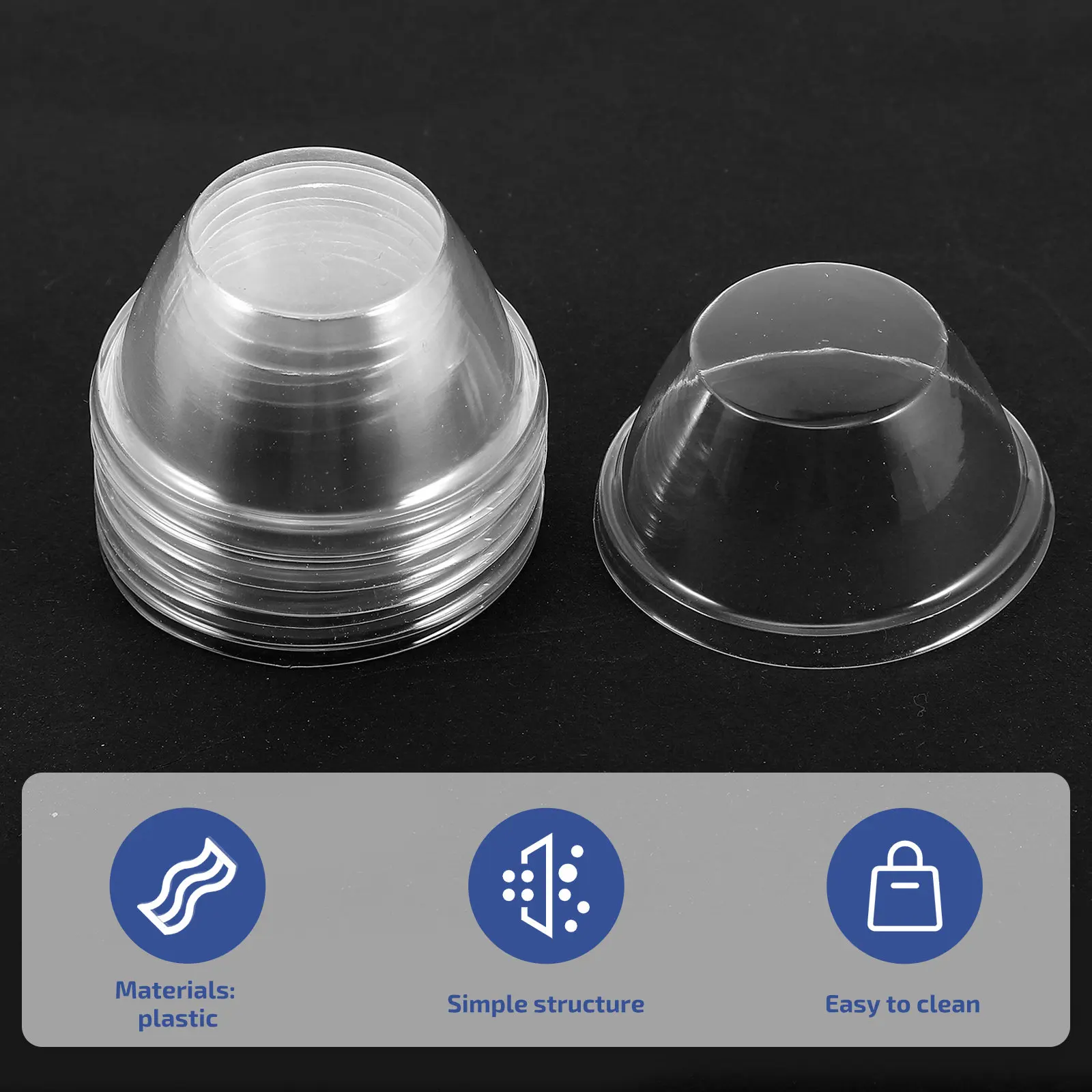 50Pcs Hydroponic Seedling Plant Covers Transparent Plastic Soilless Growing Garden Plant Root Cover Soilless Planting Grow Cover