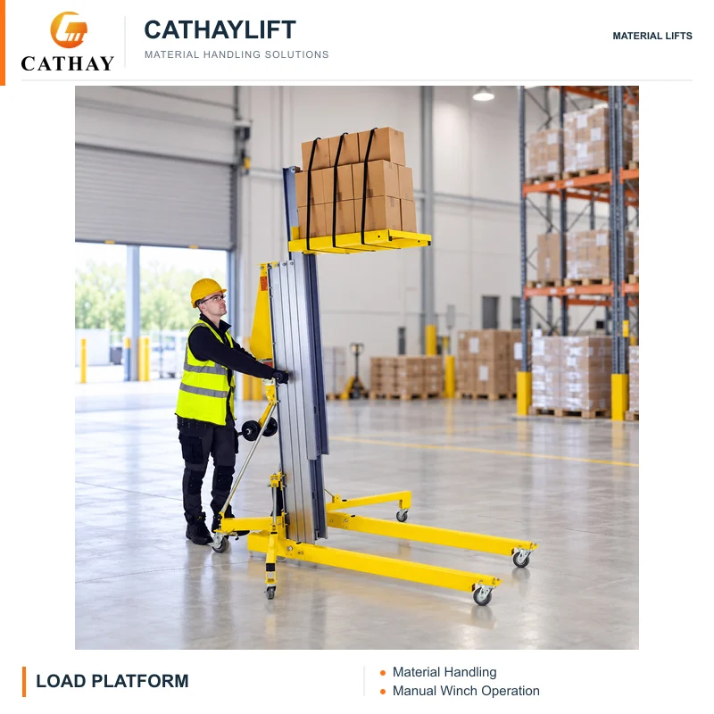 CATHAYLIFT 25.9ft Material Lift Counterweight Lift Panel Lift for HVAC Duct Work