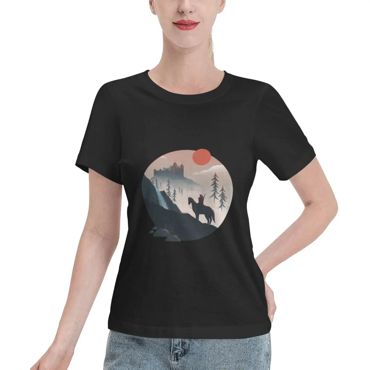 Summer Staple Geralt On The Ride Women's T-shirt Night Out Loose Women Tshirt