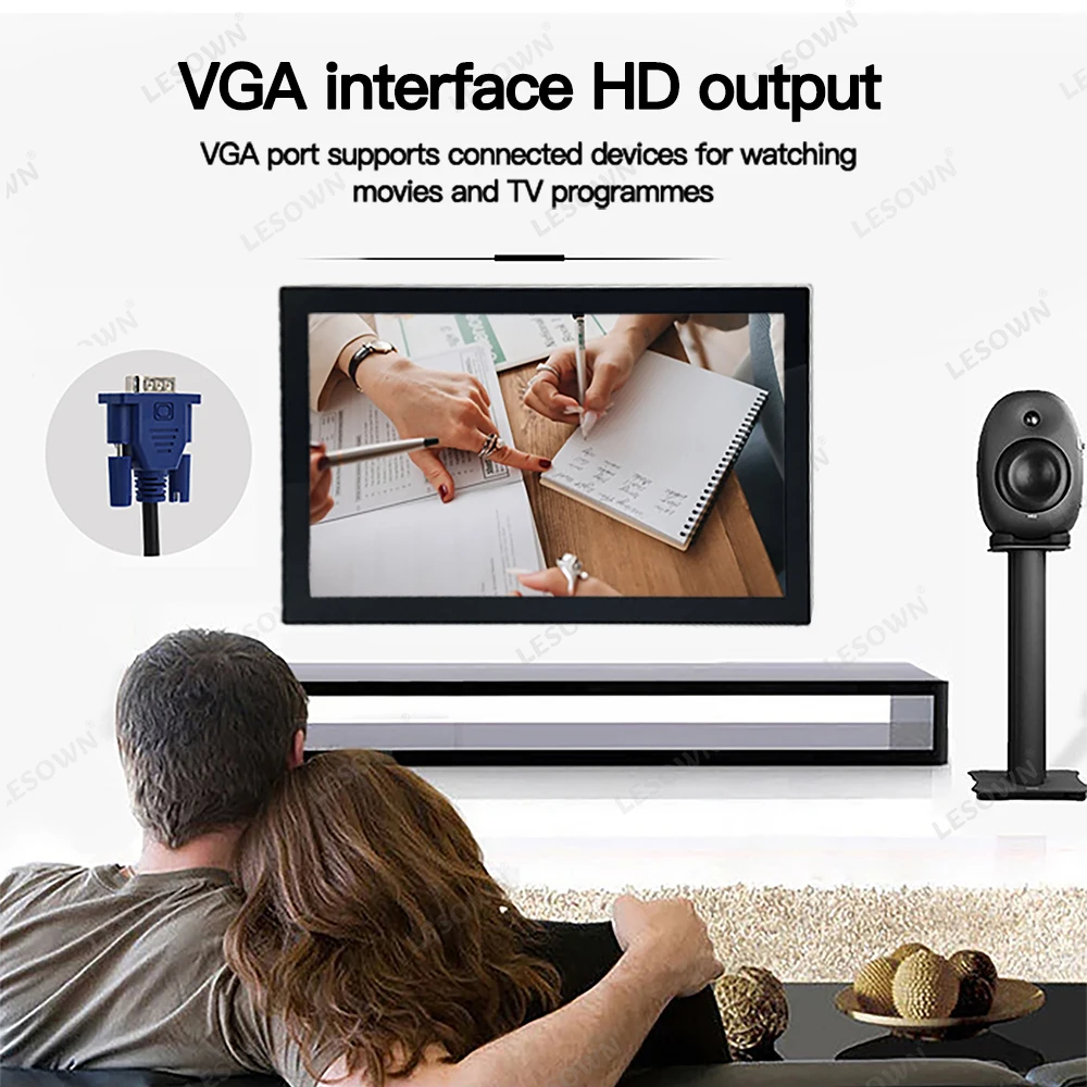 Lesown-産業用タッチディスプレイモニター,vga,hdmi,1440x900,fhdセカンドスクリーン,壁掛け,vesa取り付け,19, 18.5インチ,1080p