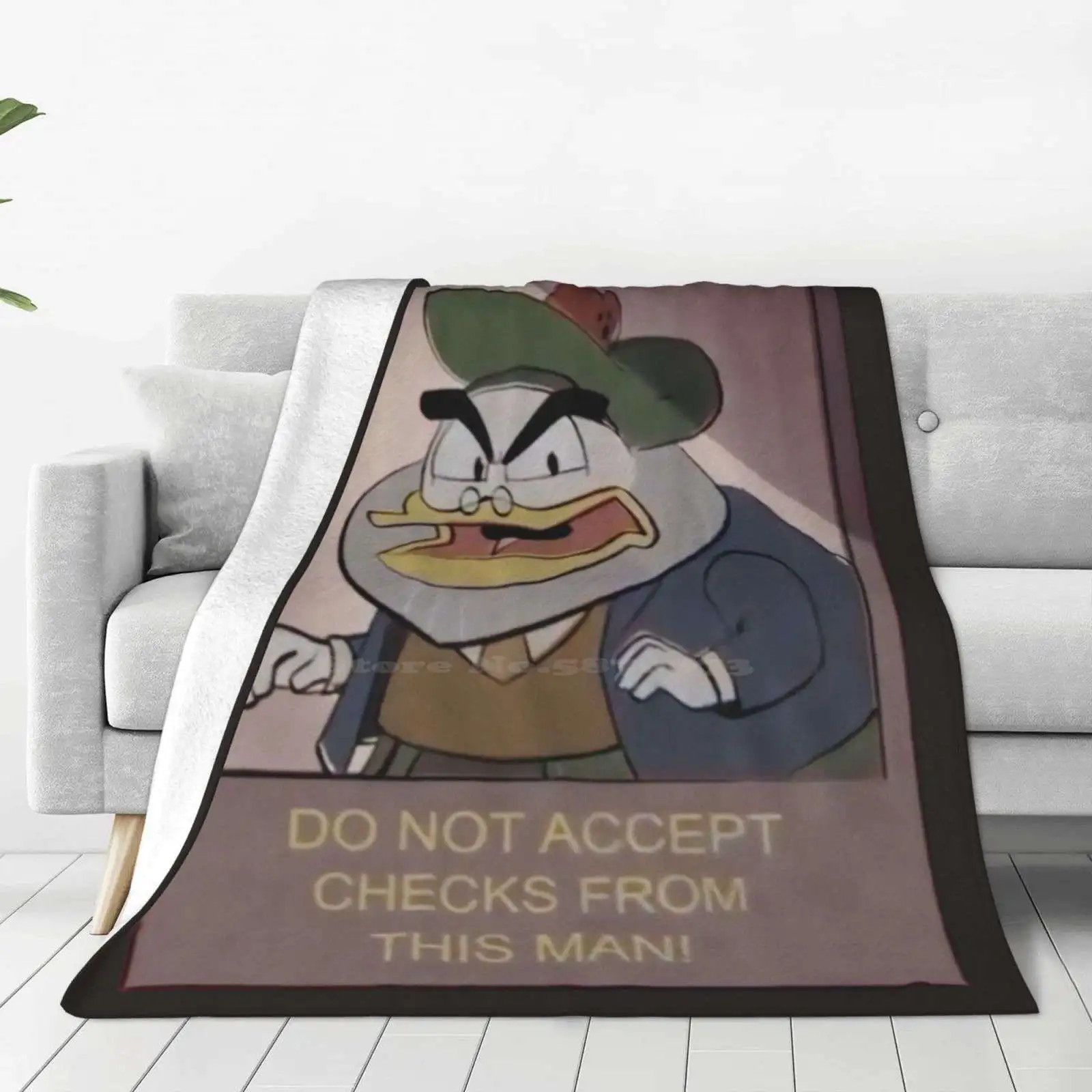 Flintheart Glomgold : Do Not Accept Checks From This Man Four Seasons Comfortable Warm Soft Throw Blanket Flintheart Glomgold