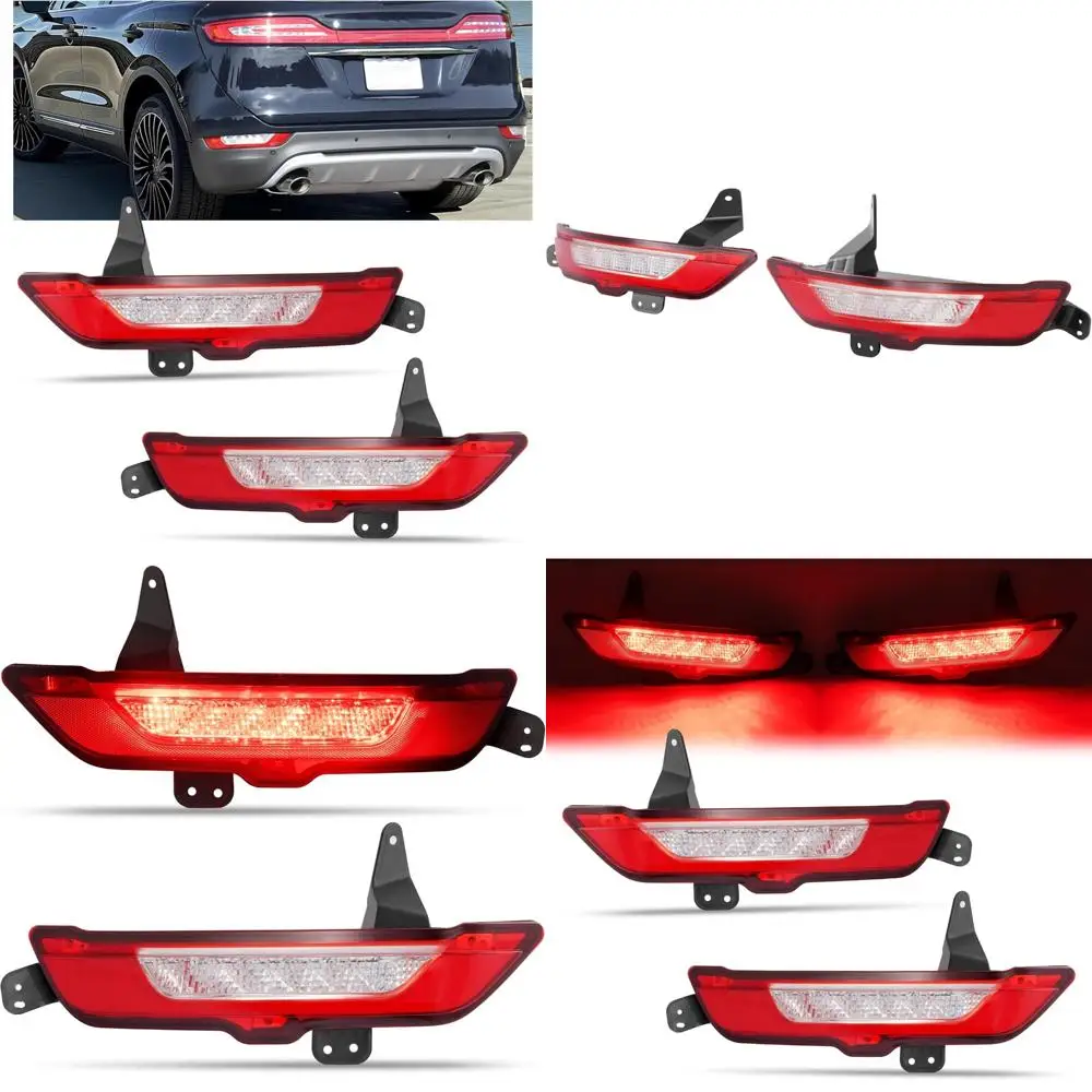 عاكسات المصد الخلفي LED أضواء العلامات الجانبية لـ 2015-2019 لينكولن MKC، بديل لـ EJ7Z15500B EJ7Z15500A FO2860