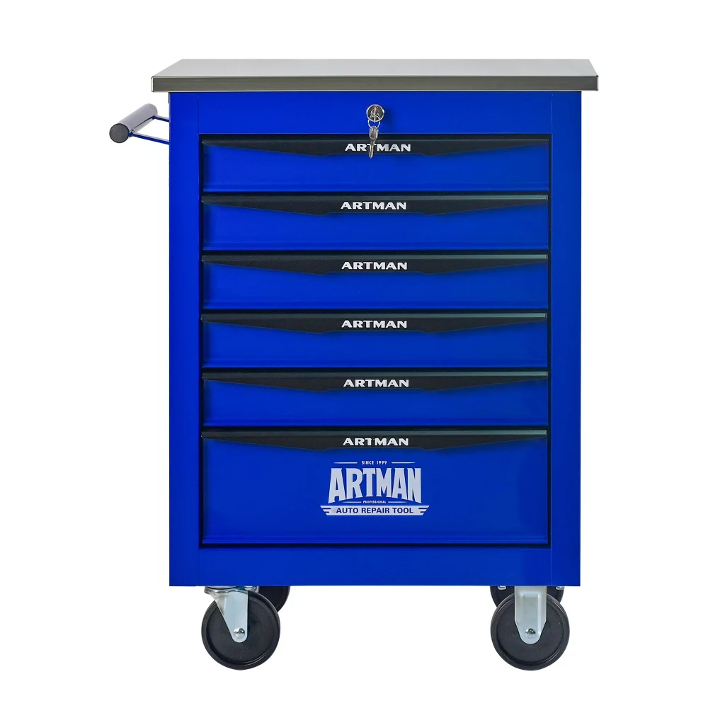 

6 Drawers Multifunctional Tool Cart with Wheels,Metal Rolling Tool Cart Storage for Garage Workshop Warehouse Repair Shop