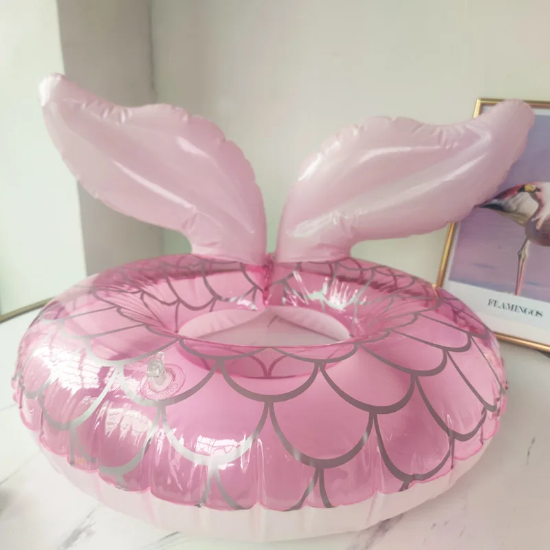 Children Inflatable Swimming Ring Mermaid Floating Bed Floating Ring Baby Seat Girl Swim Sport Accessories Summer Pool Party Toy