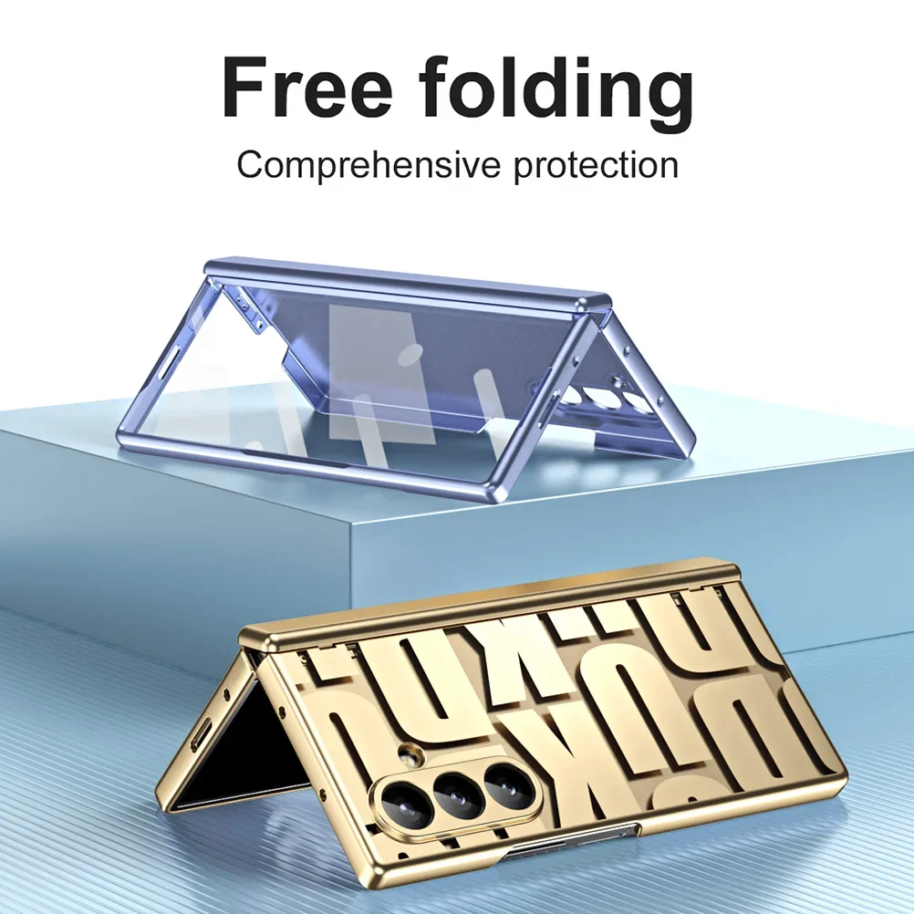 

Модный защитный чехол с электроплавкой для Samsung Z Fold 7, 6, 5, 4, 3, пленка из закаленного стекла, противоударная вибрационная защита, чехол для ПК