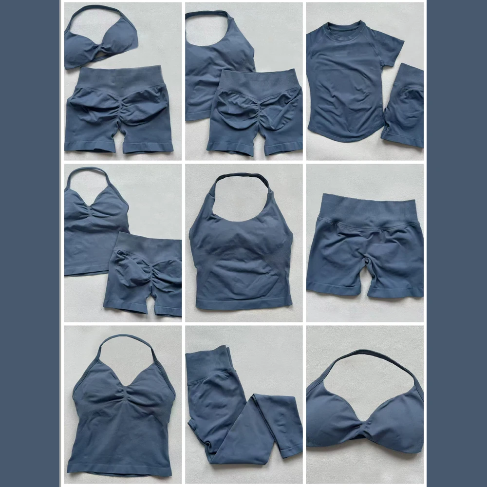 Juliette Summer Bestseller Set: Sports Yoga Fitness Tank Top and Square-Neck Shorts for Women