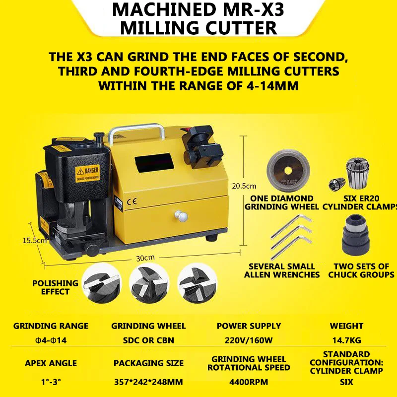 Fully Automatic Milling Cutter Grinding Machine,Drill And End Mill Grinder Drill Bits Sharpener Grinder,Portable Carbide Tools