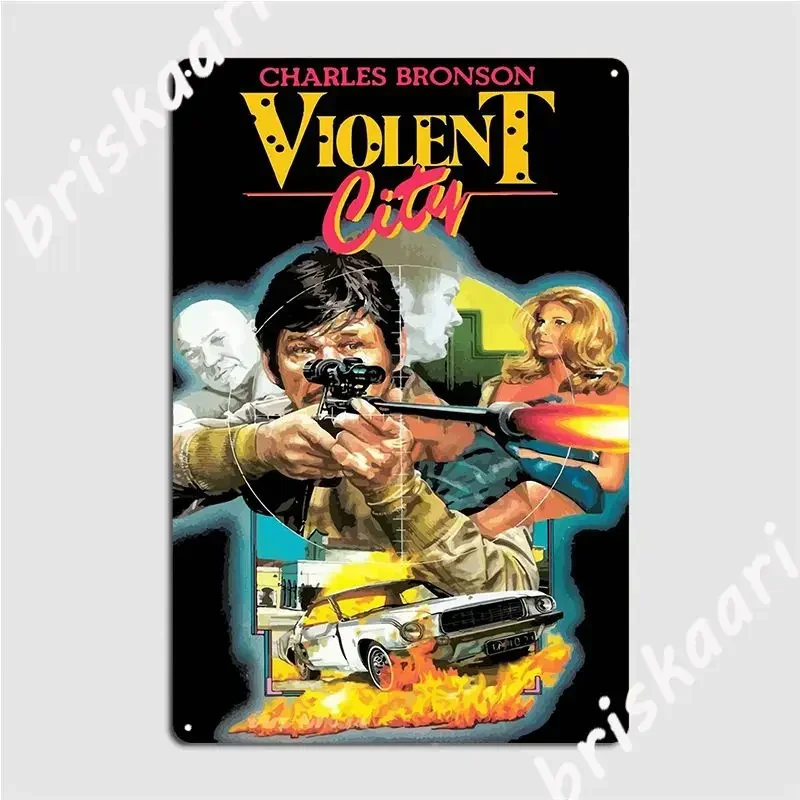 Violent City Metal Signs Club Design Kitchen Retro Design Tin Sign Poster