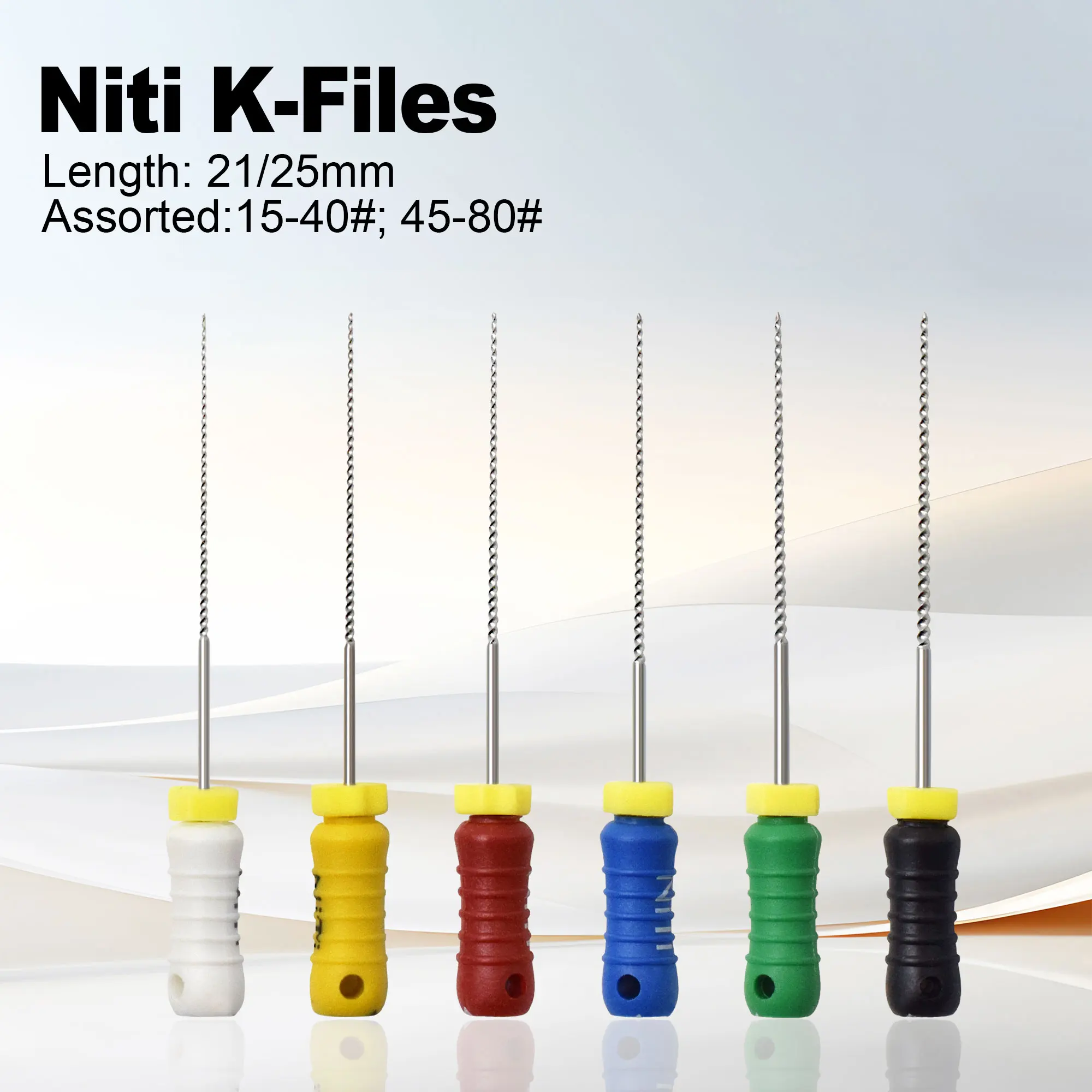 3 Boxes Nickel-titanium K-Files #15-40 #45-80 Root Canal Files 21/25mm NITI-K Files Dentist Tool Thread Design Endodontic Files