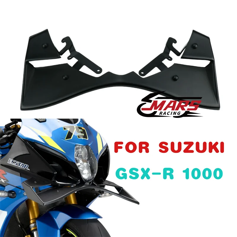 

For SUZUKI GSXR 1000 K17 GSX-R1000 2017 - 2021 k17 Motorcycle Wing Fairing Front Aerodynamic Spoiler Winglet Dynamic Wing