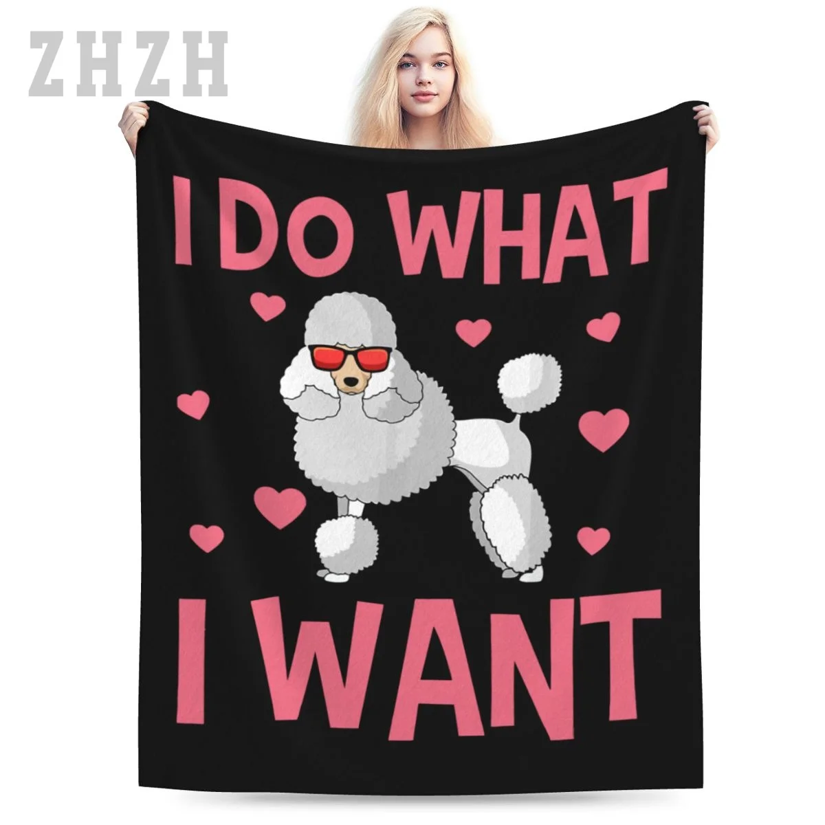 Blanket Poodle Dog Owner Pet Water Retriever Lover I Do What I Want Flannel Multifunction Outdoor Camping Sofa Cover Keep Warm