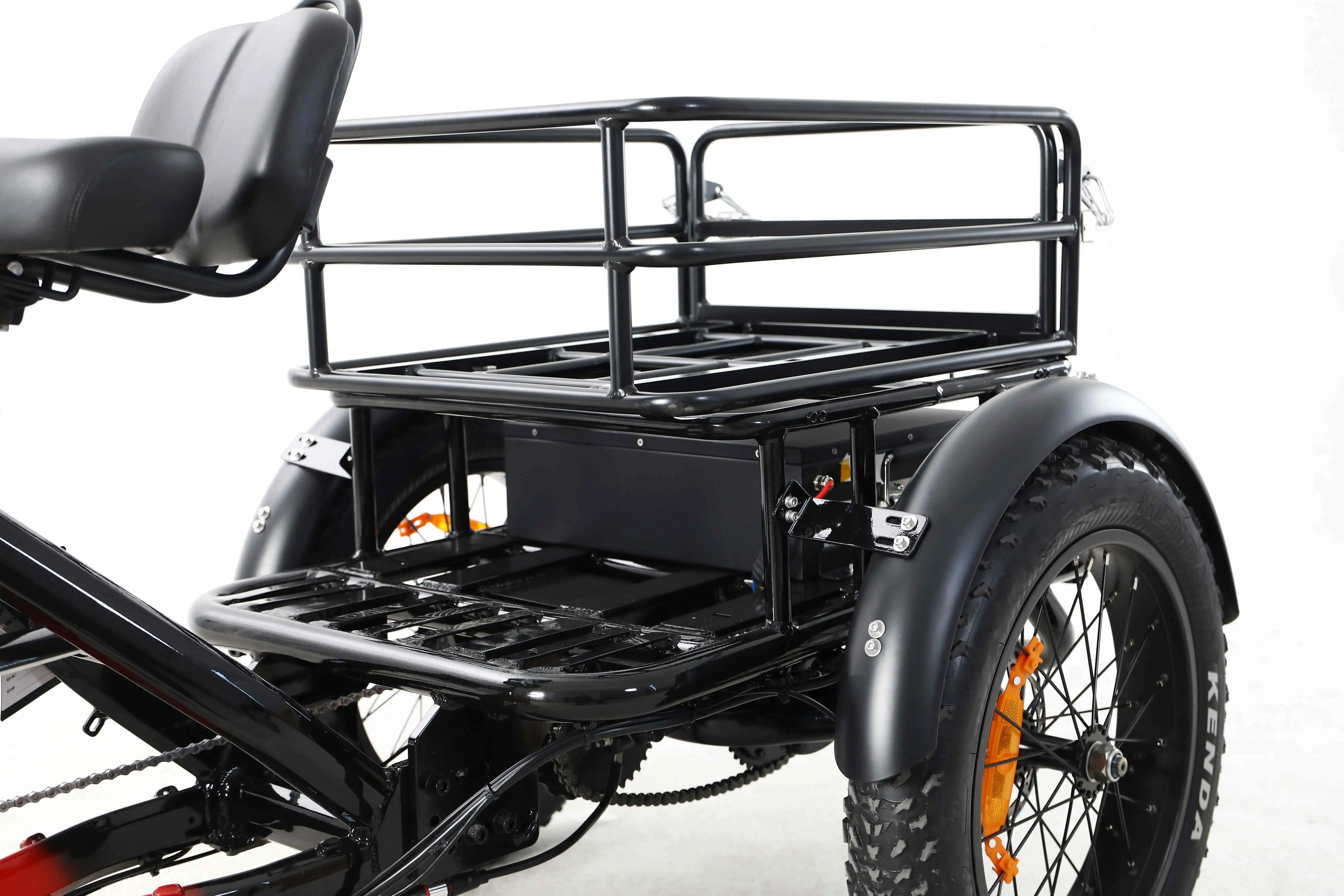 QQW Special offer Polar Bear heavy-duty 7-speed variable-speed tricycle tricycle electric tricycle with large basket and large b