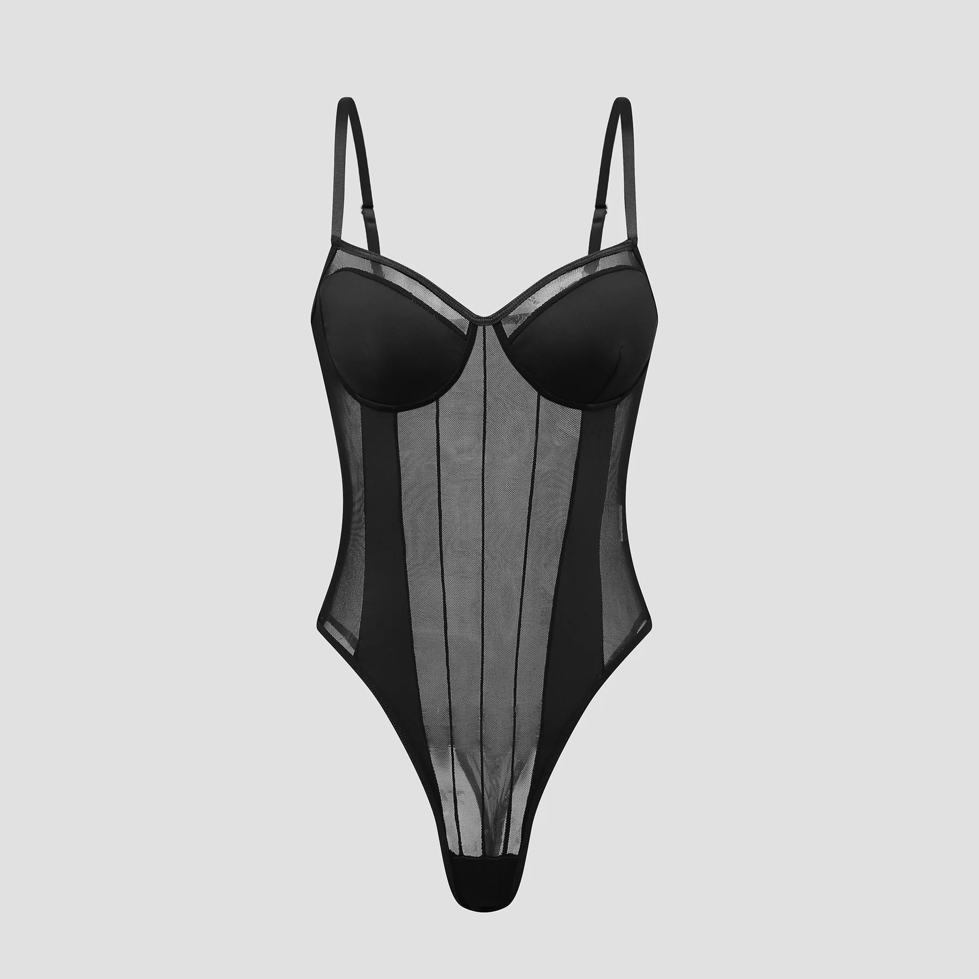 

Сексуальные боди-бретельки, модное прозрачное сетчатое корректирующее белье без рукавов, женский цельный комбинезон, летний комбинезон, комбинезон, клубная одежда