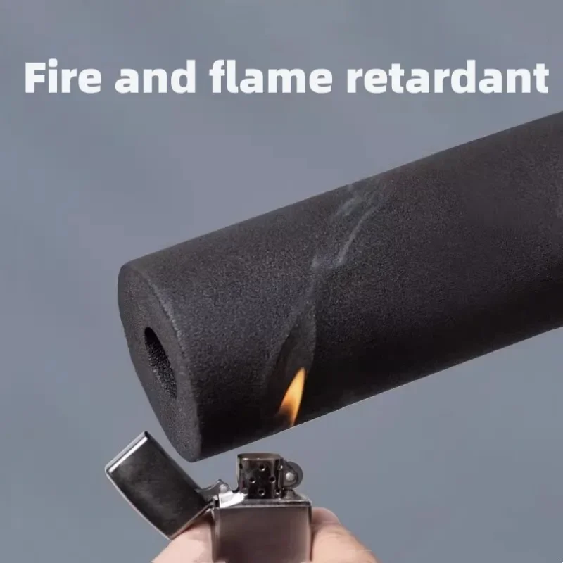 1.7 متر أنبوب مطاط إسفنجي أسود مقاوم للماء حامل خط أنابيب العزل الحراري أنبوبي واقية كم أنبوب حامي #4