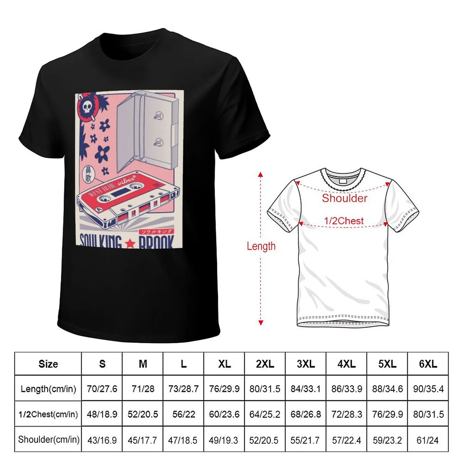 Soulking Brook Vibes T-Shirt Cool Feeling Summer Tee Shirt
