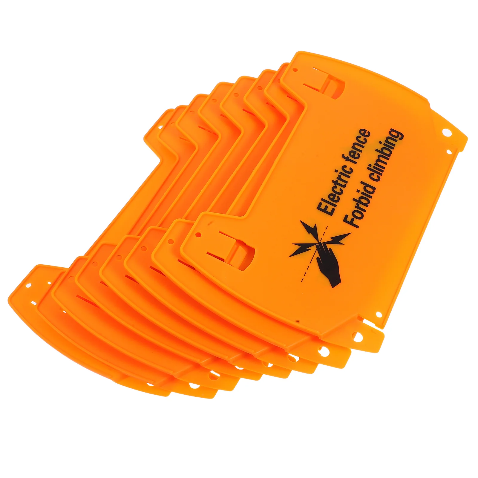 

6pcs Fence Warning Sign Safety Plastic Labels High Visibility Traffic Signs Long Lasting Electrical Panel Sign Material