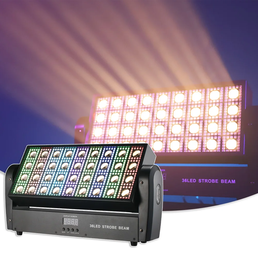 YUER LED 36x3W 3200K COB Beam With 648pcs RGB SMD 36+36 Segements Strobe Effect Lighting Dimming Flash Wash Moving Head Dj Disco