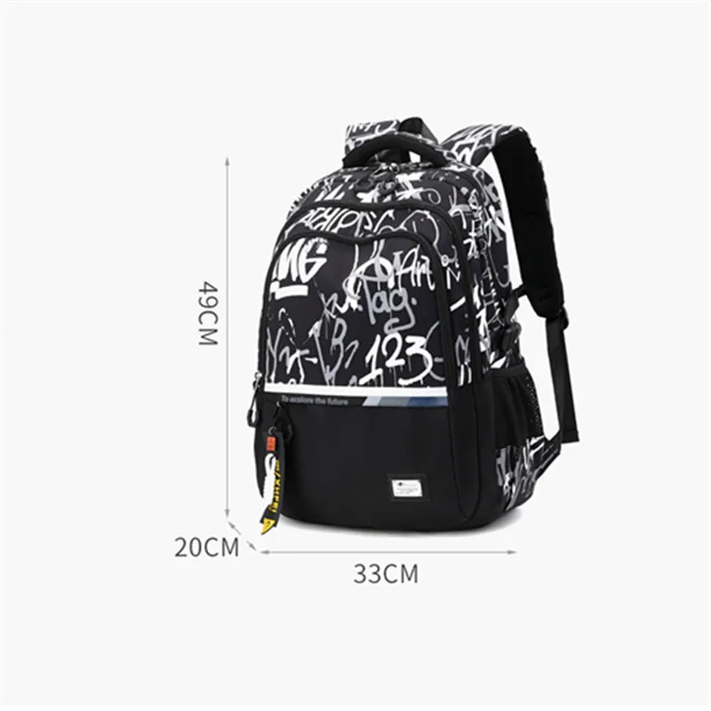 Camouflage graffiti Men's Backpacks Oxford Waterproof Shool Bags Laptop Bag Travel Backpack Senior High School Student Schoolbag - view 3