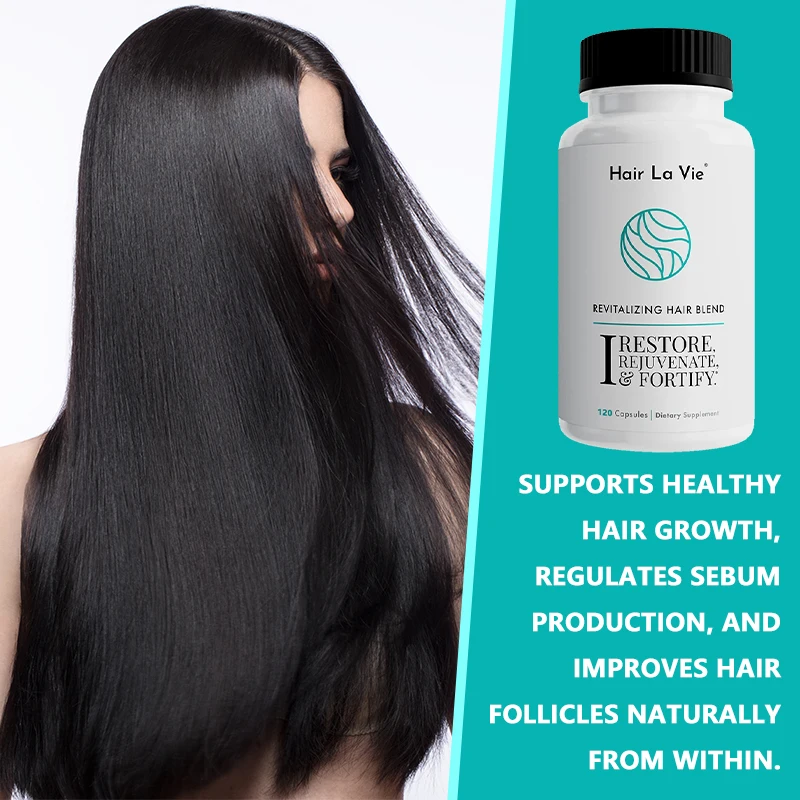 Hair La Vie Vital Blend Hair Vitamins with Biotin, Collagen & Saw Palmetto for Women and Men