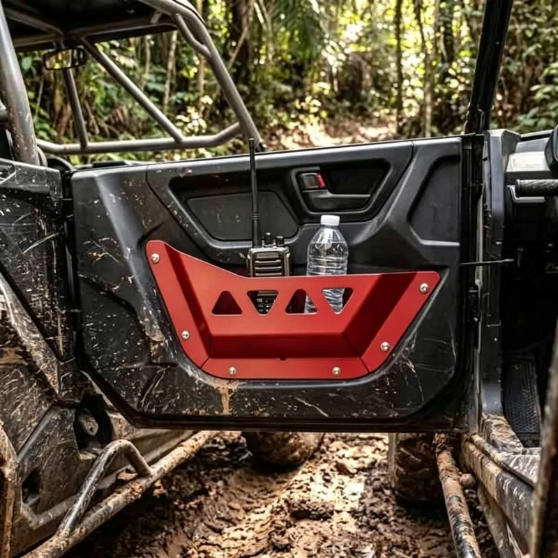 DT42-Front Door Panel Storage Pocket Side Door Storage Rack For Polaris Xpedition 2024-2026