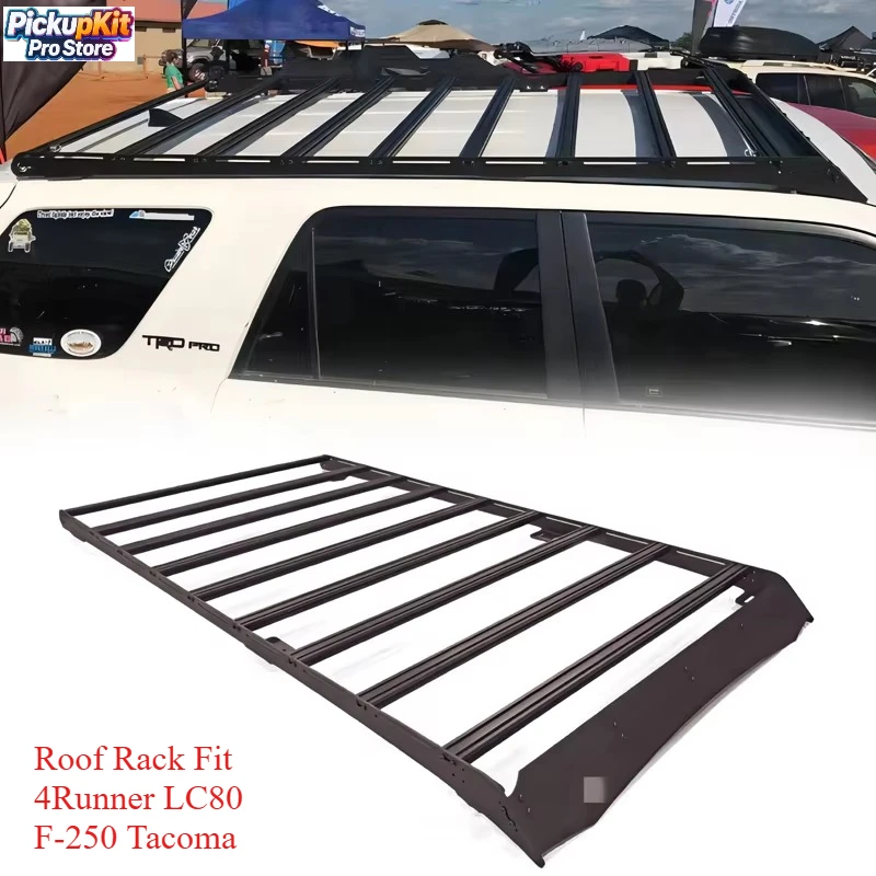 

Full Aluminum Heavy Duty Roof Rack 100kg Load 4x4 Crossbar Fit 4Runner LC80 F-250 Tacoma