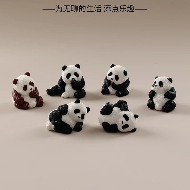 

Creative cute red panda animal doll, gardening DIY decoration accessories, car desktop micro-landscape ornament