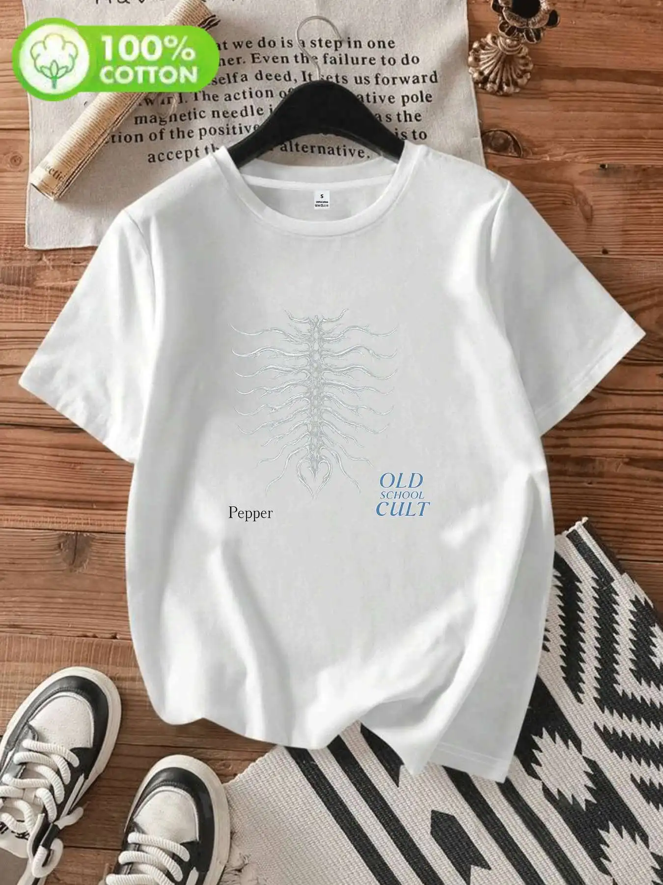 

【WEN33890】Cartoon pattern Round neck women's cotton T-shirt short sleeve fashion printing half sleeve shirt cotton T-shirt