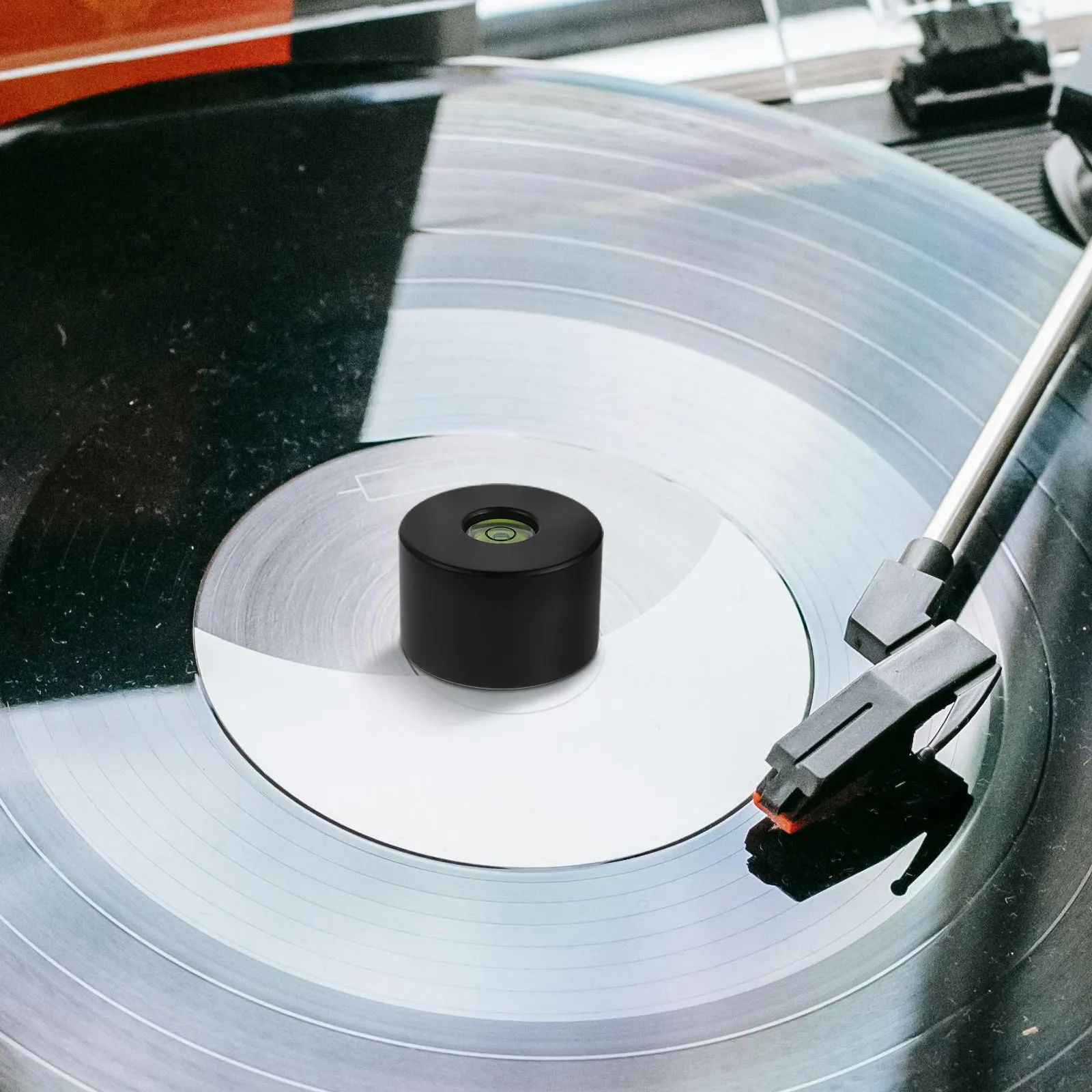 Turntable Stabilizer Vinyl Weight Bubble Level 200G Record Player Stabilizer Vibration Control Record Weight for Vinyl Music