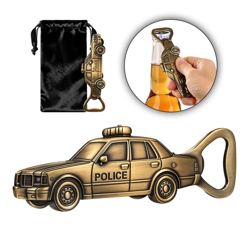 Novelty Police Car Shape Beer Bottle Opener Metal Car Cap Opener Wedding Party Favors Gifts Home Bar Kitchen Decoration
