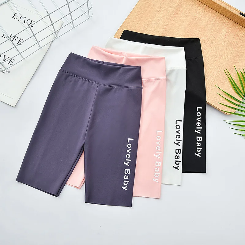 3-12years Girls Knee Length Kid Pants Summer Candy Color Trousers Children\'s Shorts For Teens Girl Bottom Leggings