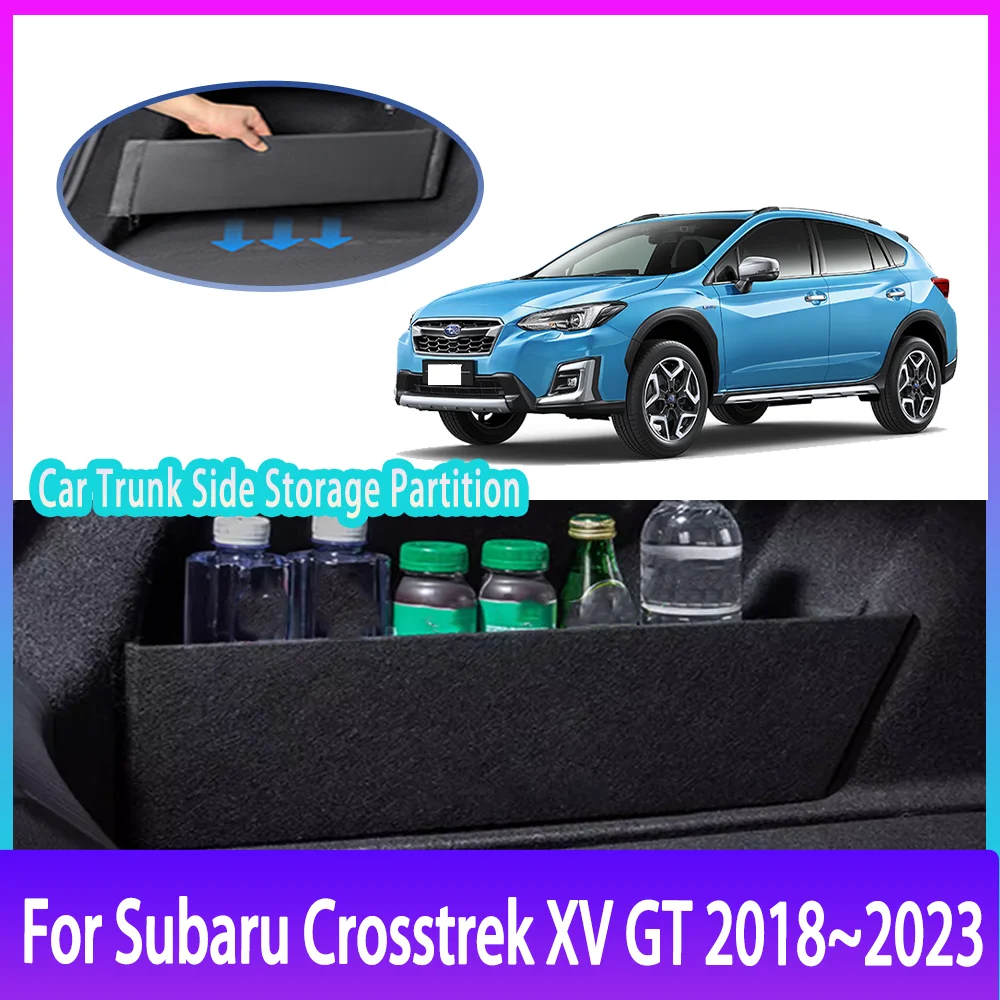 

Car Trunk Side Storage Partition For Subaru Crosstrek XV GT 2018~2023 Auto Parts Multifunction Storage Box Organize Accessories
