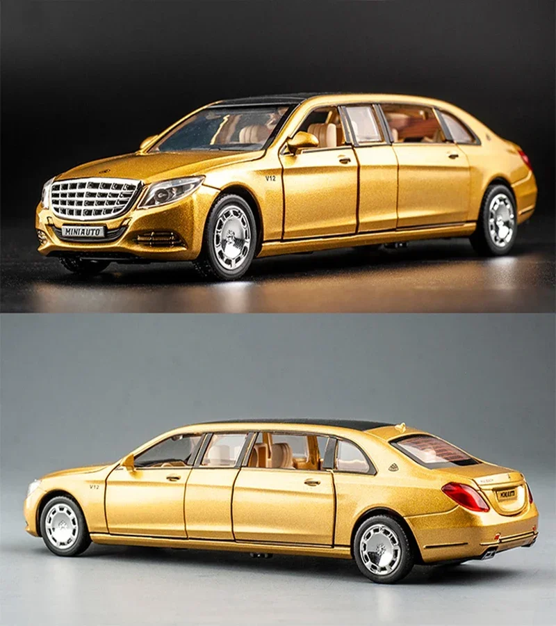 

Модель автомобиля S650 1:32 из сплава, литой металлический длинный автомобиль, игрушка со звуком, детские игрушечные автомобили для мальчиков, подарки