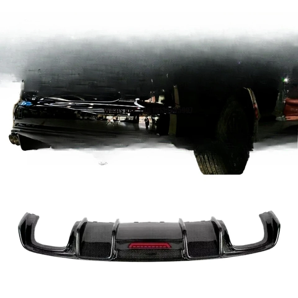 

Factory Car A6 S6 C7 Real Carbon Fiber Rear Diffuser Bumper Lip splitter with Light for Audi A6 S6 C7 2012 2013 2014 2015