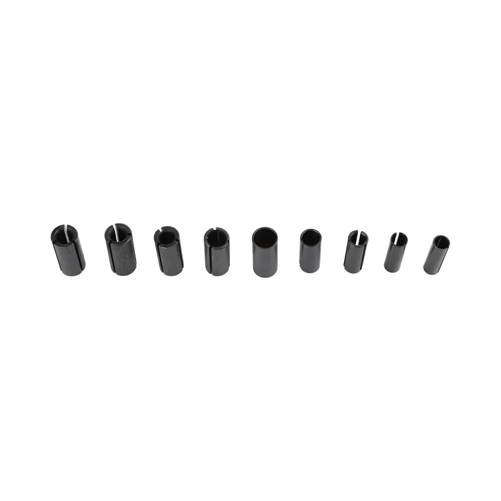 9pcs Milling Tool Adapter Collets for CNC Router Bits 12.7mm 12mm 10mm 9.5mm 8mm 6.35mm 6mm Steel Construction